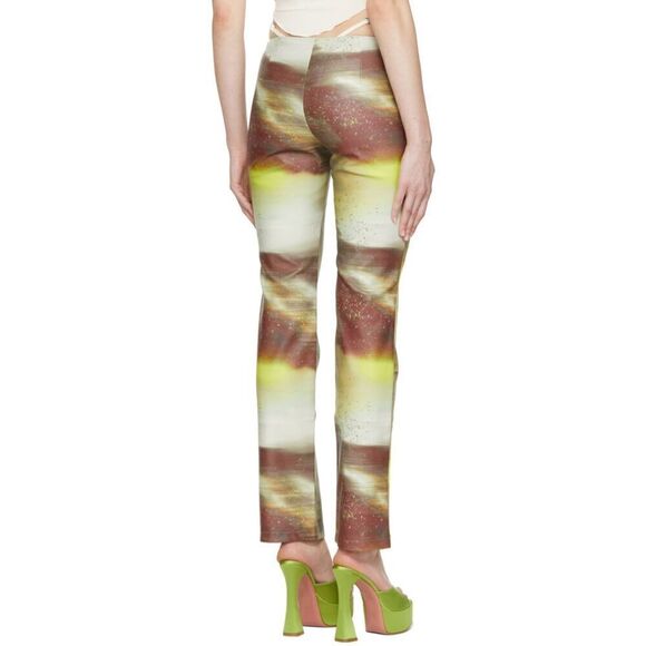 Miaou SSENSE MULTICOLOR REX TROUSER MOTION Low-Rise Flare Pants size XS NWT $255 - Picture 5 of 8